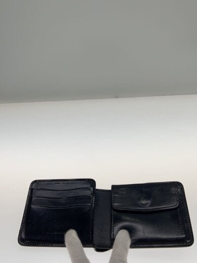 商品画像：2つ折り財布/レザー/BLK/無地/メンズ 4
