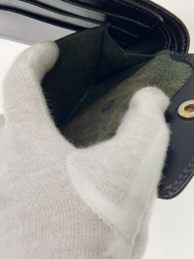 商品画像：2つ折り財布/レザー/BLK/無地/メンズ 5