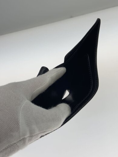 商品画像：2つ折り財布/レザー/BLK/無地/メンズ 6