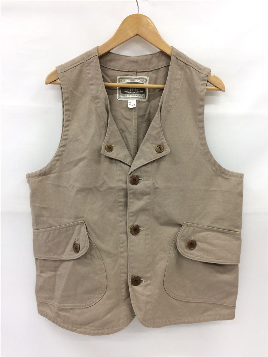 PHERROW’S(フェローズ) / COTTON DUCK WORK VEST/ベスト/42/コットン/BEG/無地/日本製 古着の販売