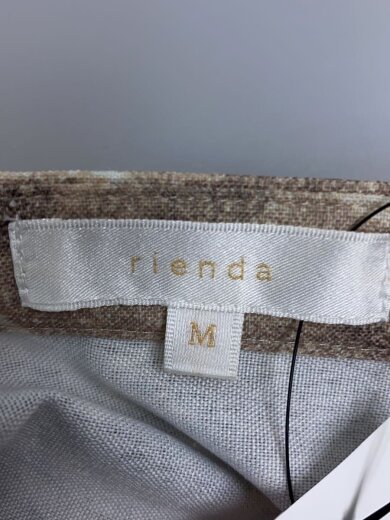 画像：rienda半袖ワンピース/M/ポリエステル/BEG3