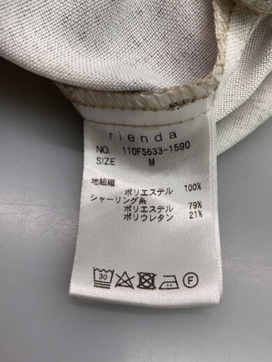 画像：rienda半袖ワンピース/M/ポリエステル/BEG4