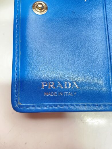 商品画像：2つ折り財布/レザー/BLU/無地/レディース/1MV204 3