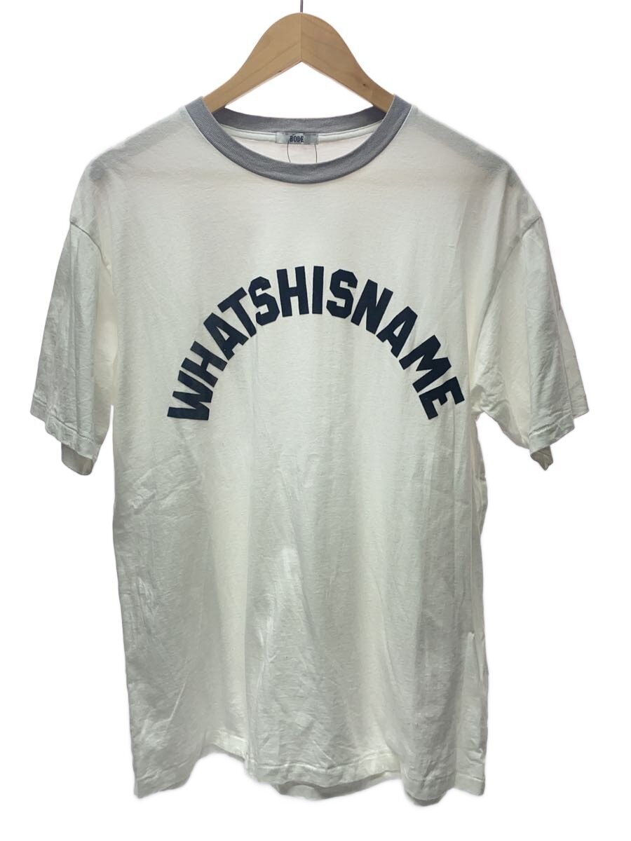 BODE / Tシャツ/M/コットン/WHT/無地/598-3166028