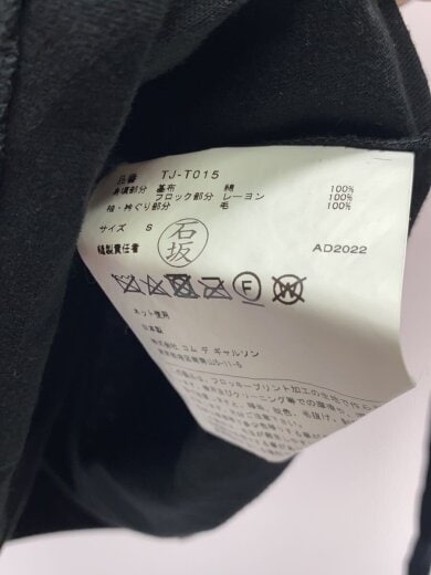 商品画像：長袖カットソー/S/コットン/BLK/花柄/TJ-T015 4