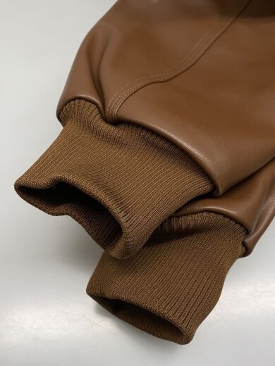 商品画像：レザージャケット・ブルゾン/XL/フェイクレザー/BRW/NN1617 5