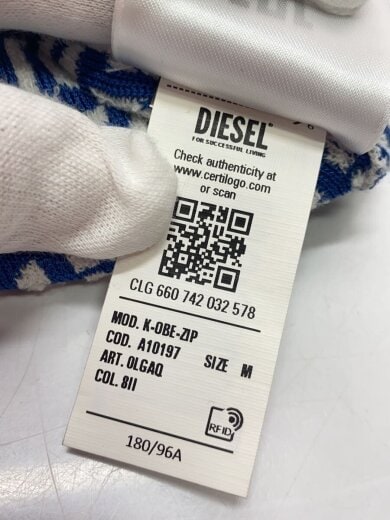 商品画像：カーディガン(厚手)/M/レーヨン/WHT/総柄/A10197 7