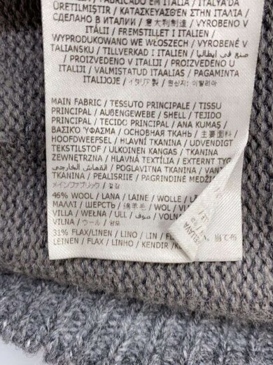 商品画像：ニット・セーター(厚手)/L/ウール/GRY/無地/SI1GP0001 S18064 4