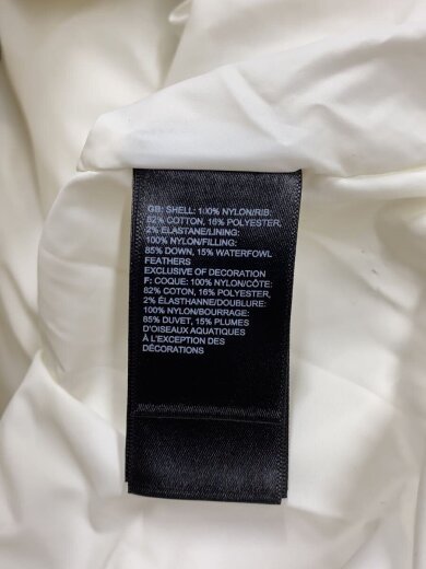 商品画像：ダウンジャケット/S/ナイロン/WHT/f509140 4