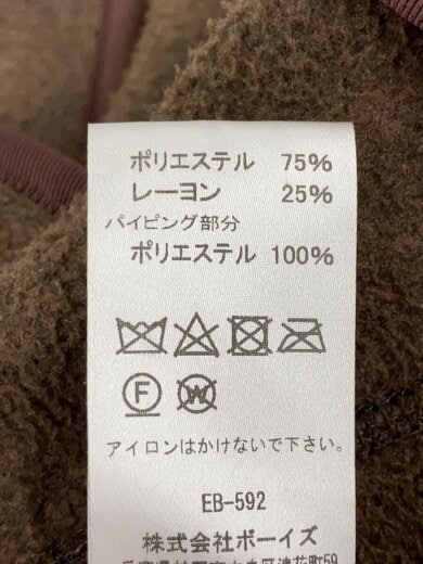 商品画像：フリースジャケット/34/ポリエステル/BRW/JD-8911 4