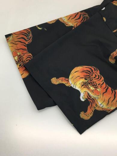 画像：unrelaxingオープンカラーシャツ/ポリエステル/BLK/虎柄5