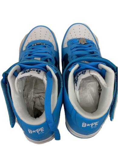 画像：A BATHING APEハイカットスニーカー/27cm/BLU3