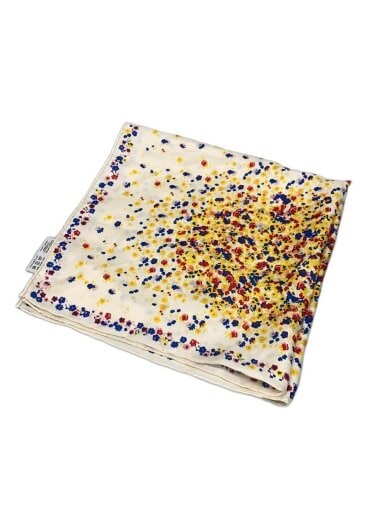 商品画像：スカーフ/シルク/WHT/花柄/レディース 1