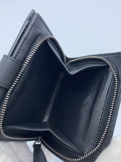 商品画像：2つ折り財布/レザー/BLK/メンズ 5