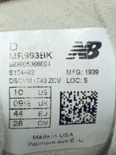 商品画像：ローカットスニーカー/US10/BLK/MR993BK 5