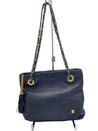 商品画像：ショルダーバッグ/レザー/BLK/無地 1