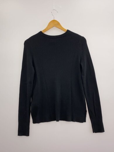 商品画像：クルーネックリブニットプルオーバー/1/--/BLK/無地/09WNT254308 2