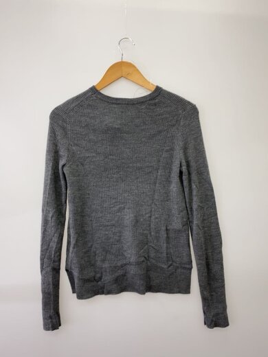 商品画像：クルーネックリブニットプルオーバー/1/アクリル/GRY/無地/09WNT254308 2