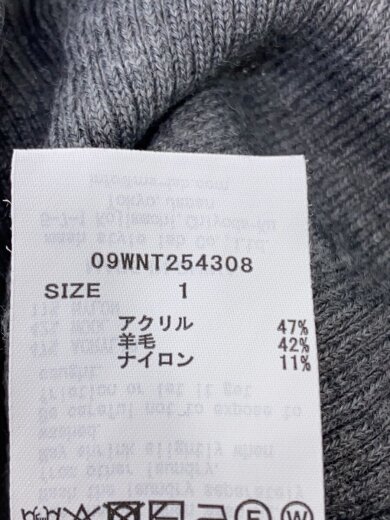 商品画像：クルーネックリブニットプルオーバー/1/アクリル/GRY/無地/09WNT254308 4