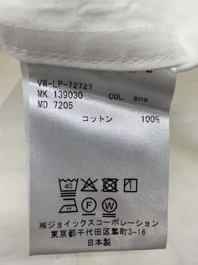 商品画像：長袖シャツ/--/コットン/WHT/無地/VW-LP-72727 4