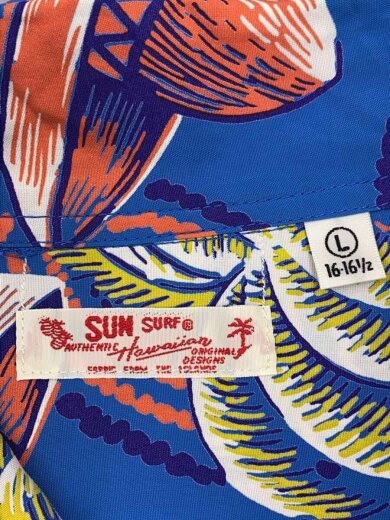 商品画像：アロハシャツ/L/レーヨン/BLU/総柄/SS39229// 3