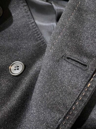 商品画像：カシミア比翼ステンカラーコート/XL/カシミア/BLK/453320 7