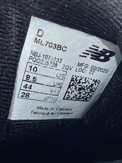 商品画像：ローカットスニーカー/28cm/BLK/ML703BC 5