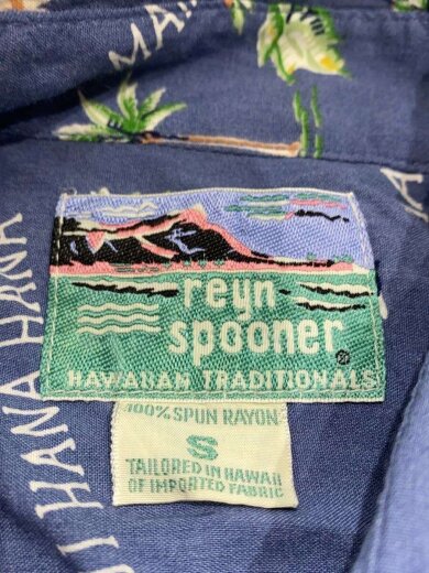 商品画像：80s～90s/アロハシャツ/S/レーヨン/BLU/総柄 3