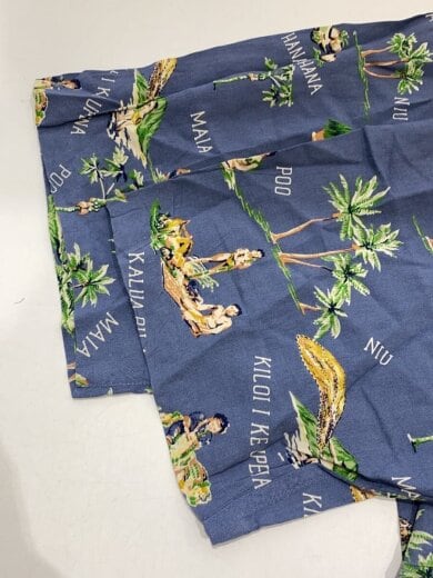 商品画像：80s～90s/アロハシャツ/S/レーヨン/BLU/総柄 4