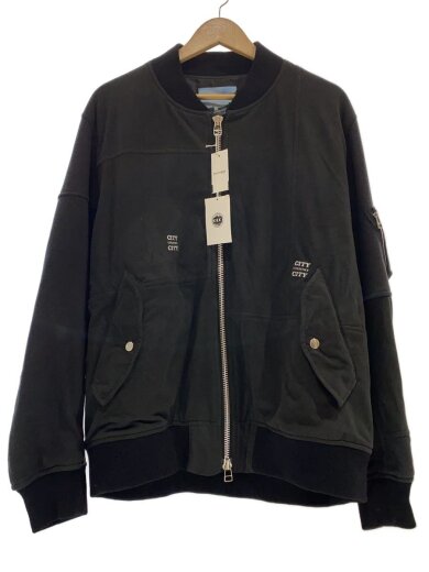 商品画像：フライトジャケット/L/ポリエステル/BLK/CCC-243J003/×OLDPARK/MA-1 1