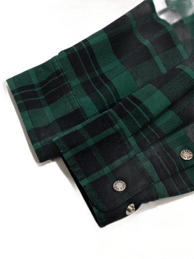 商品画像：L/S STRETCH FLANNEL SHIRT/M/コットン/GRN 5