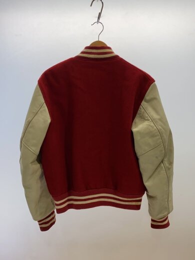 商品画像：スタジャン/80～90s/革タグM/ウール/RED 2