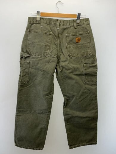 商品画像：00s/ダックペインターパンツ/モスグリーン/裏地チェック/33/コットン/KHK/無地 2