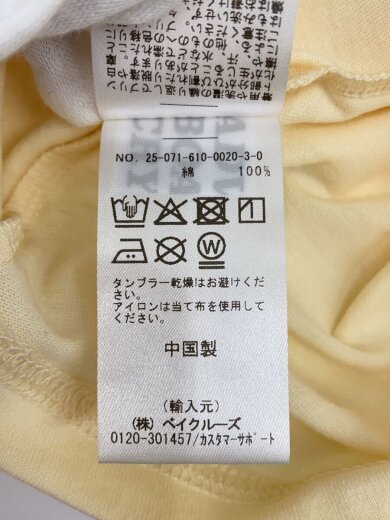 商品画像：Tシャツ/M/コットン/YLW/プリント/25-071-610-0020-3-0 5