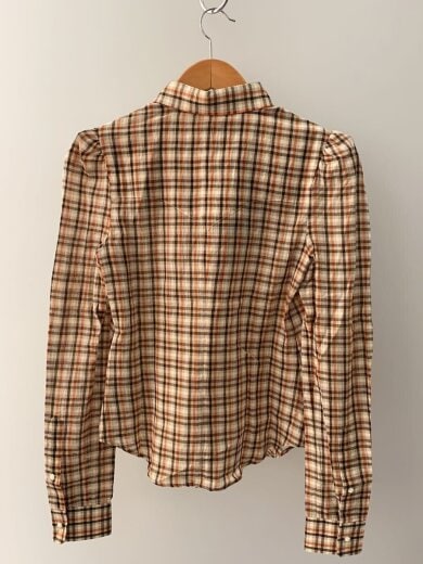 商品画像：長袖シャツ/36/コットン/BEG/チェック/S72DL0735 2