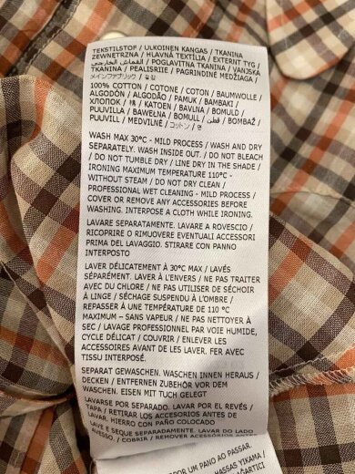 商品画像：長袖シャツ/36/コットン/BEG/チェック/S72DL0735 5