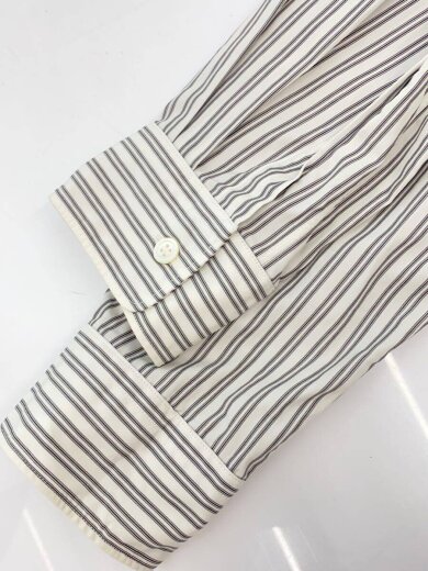 商品画像：長袖シャツ/XS/コットン/WHT/ストライプ/PE-B041 5
