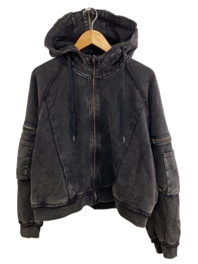 商品画像：ジップパーカー/S/コットン/BLK/HA020231TO 1