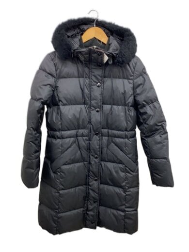 商品画像：袖少々汚れ/スナップボタン裏生地日焼けダウンコート/S/ポリエステル/BLK/無地/F 1