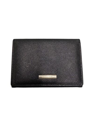 商品画像：二つ折り/フラップ/カードケース/レザー/BLK/メンズ// 1