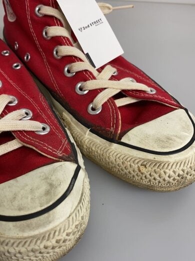 商品画像：90s/USA製/ALLSTAR/ハイカットスニーカー/US6.5/RED/キャンバス/ヨゴレ・ソール減リ有 7