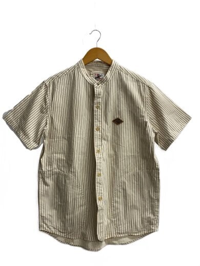 商品画像：半袖シャツ/M/コットン/CRM/ストライプ/ベースボールストライプシャツ 1