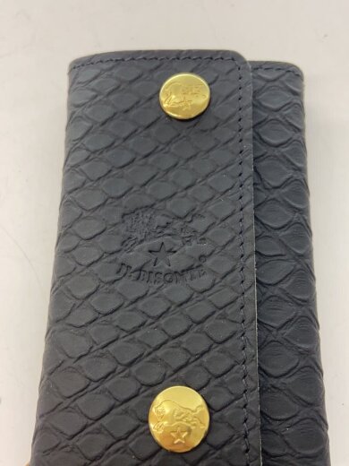 商品画像：パイソン/エンボスド/型押シキーケース/レザー/BLK/無地/レディース/54222-3-09451// 3