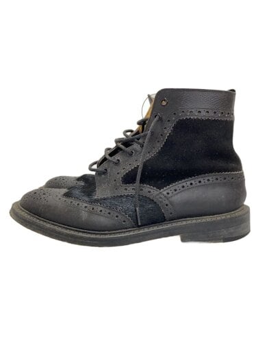 商品画像：SHIPS別注カントリーブーツ/UK8.5/BLK/レザー×ハラコ×スウェード/M2508/MALTON// 1