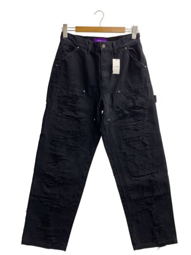 商品画像：DESTROYED DOUBLE KNEE PAINTER PANTS/ストレートパンツ/32/コットン/BLK// 1