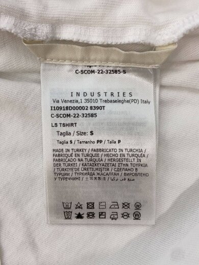 商品画像：長袖Tシャツ/S/コットン/WHT/襟シミ有/I10918D00002 8390T// 4