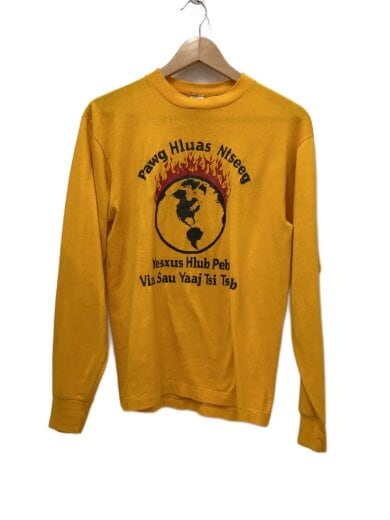 商品画像：長袖Tシャツ/M/ポリエステル/YLW 1