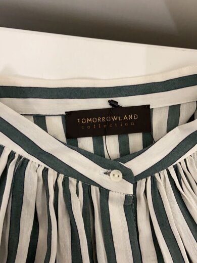 商品画像：長袖ブラウス/36/レーヨン/GRN/ストライプ/13-01-44-01106 3