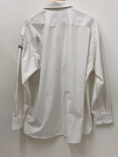 商品画像：長袖シャツ/L/ポリエステル/WHT/ストライプ/F32520-SH10 2