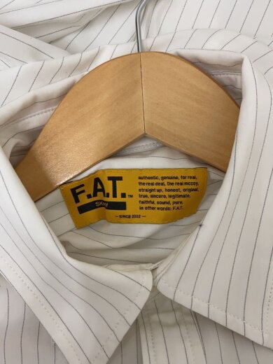 商品画像：長袖シャツ/L/ポリエステル/WHT/ストライプ/F32520-SH10 3